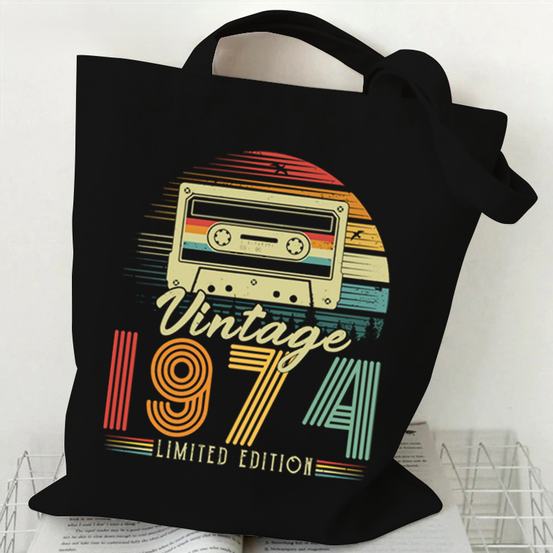 Women Bags Low Price - Kadın Çanta Vintage 1974 Kanvas Alışveriş
