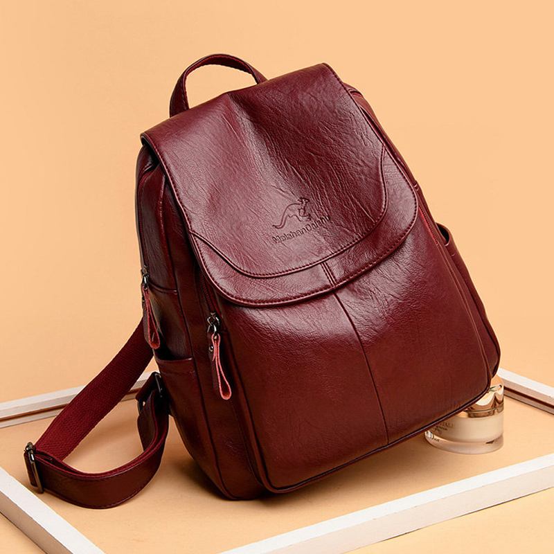 Women Bags In Sale - 9 renk Kadın Yumuşak Deri Sırt