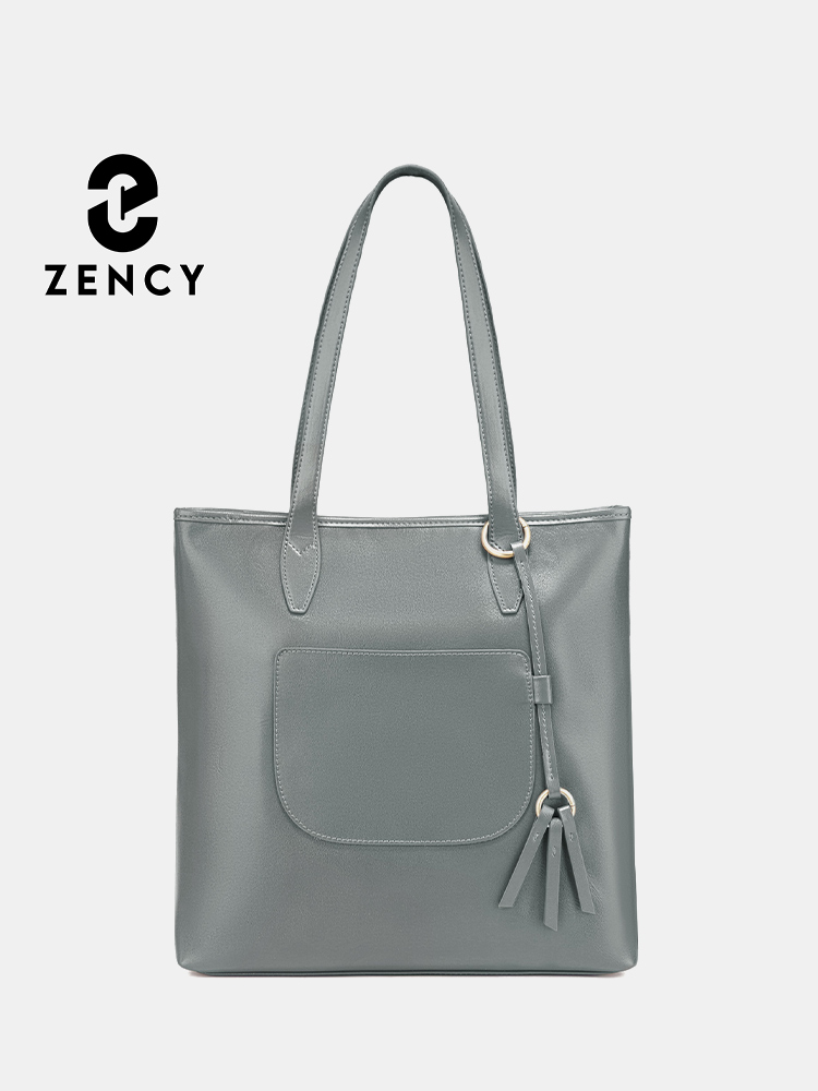 Women Bags Grey - Zency 100% Hakiki Deri Çanta Büyük