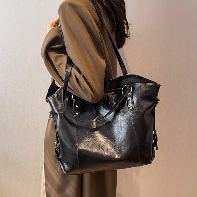 Women Bags Low Price - Vintage kadın askılı omuz çantası büyük
