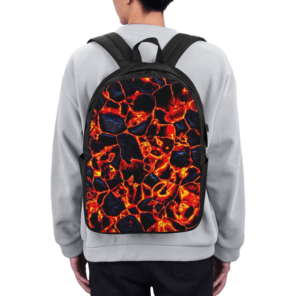 Womens Backpack - Magma Volkan Lav Ateşi Sırt Çantası