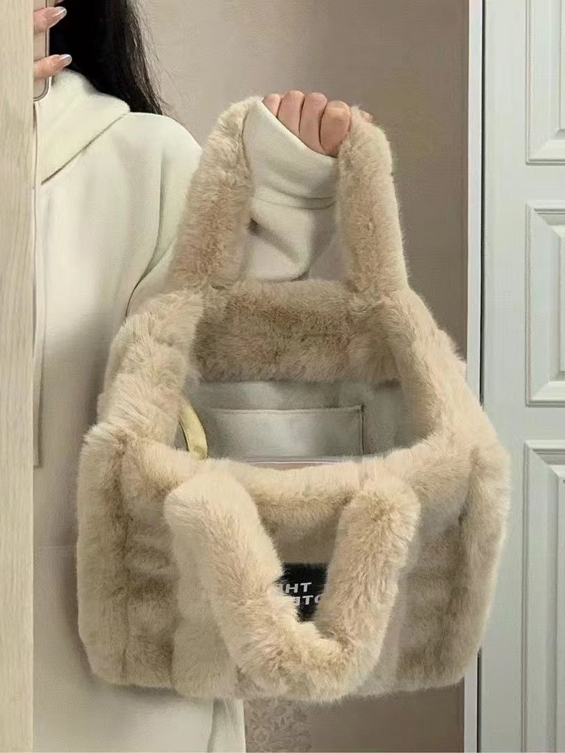 Women Bags Low Price - JIAERDI Rahat Peluş Tote Çanta Kadın