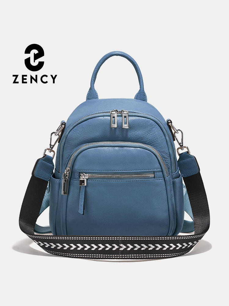 Women Bags For Work - Zency Hakiki Deri Küçük Sırt Çantası