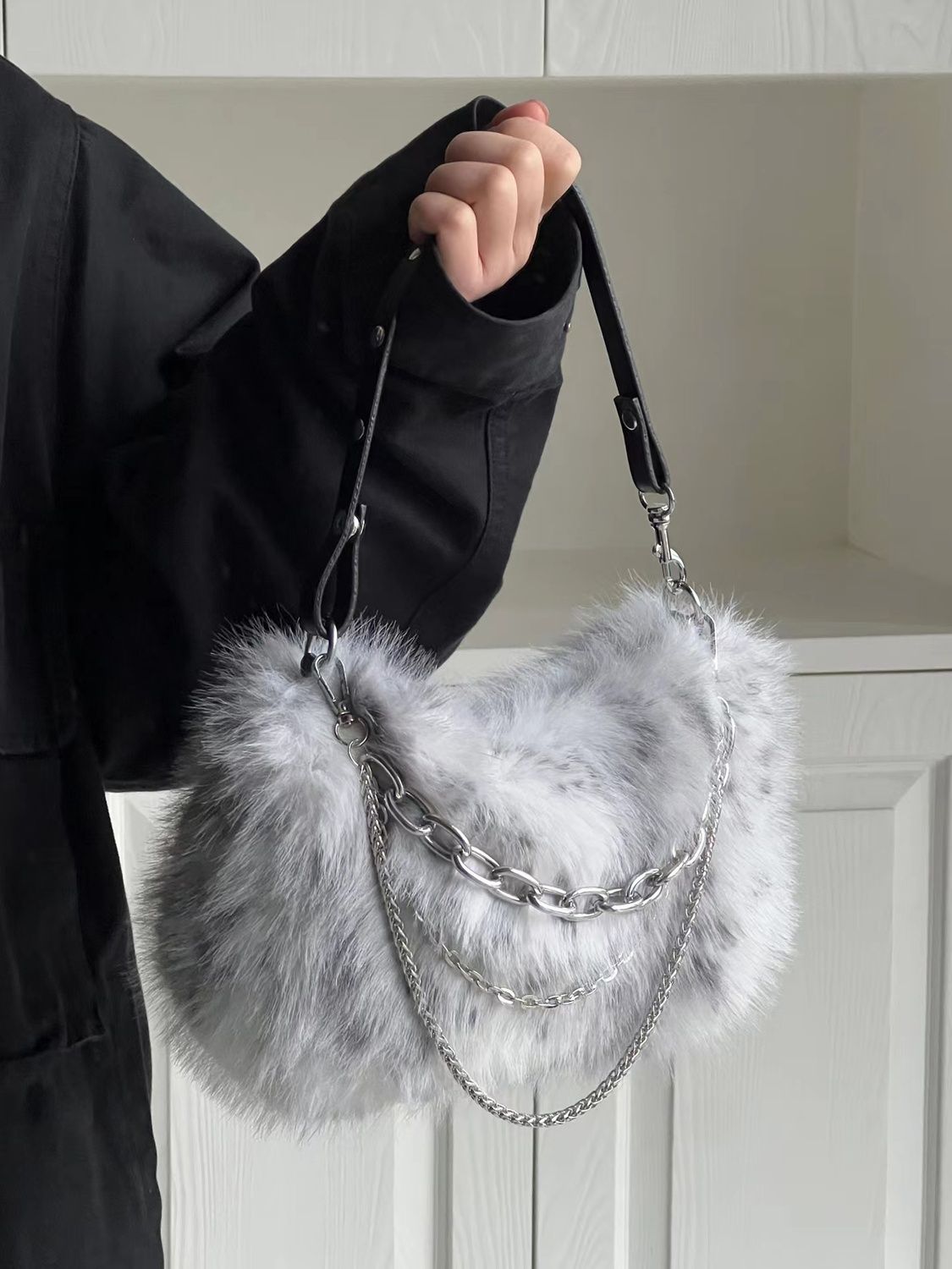 Women Bags Grey - JIAERDI Vintage Y2K çanta kadın sonbahar