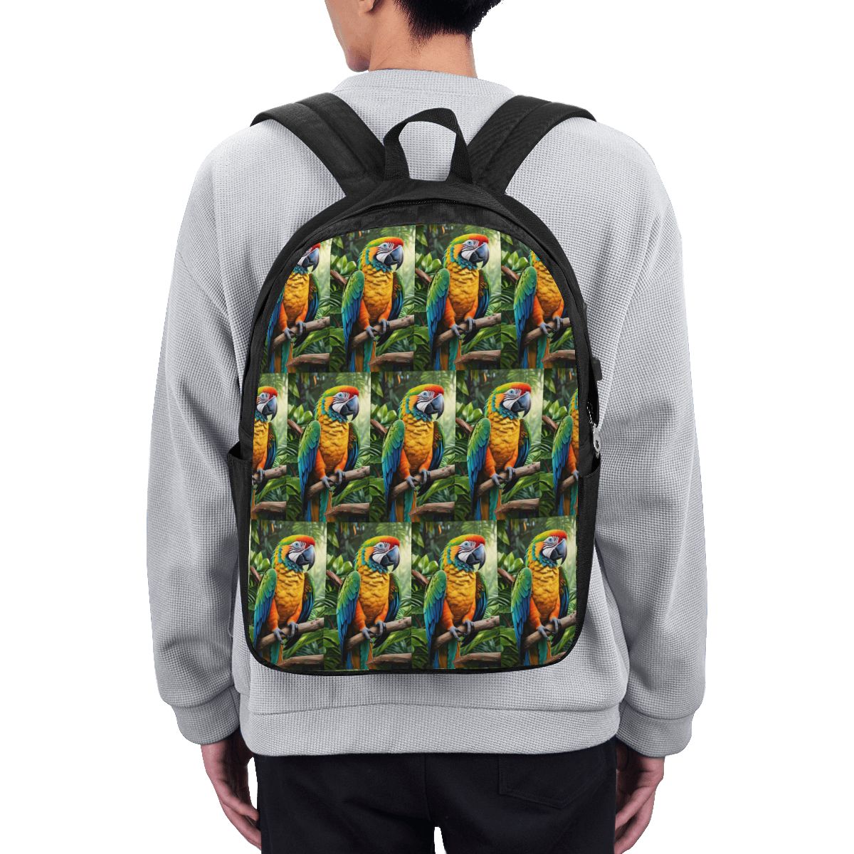 Womens Backpack - Sevimli Amerika Papağanı Papağanlar Sırt Çantası