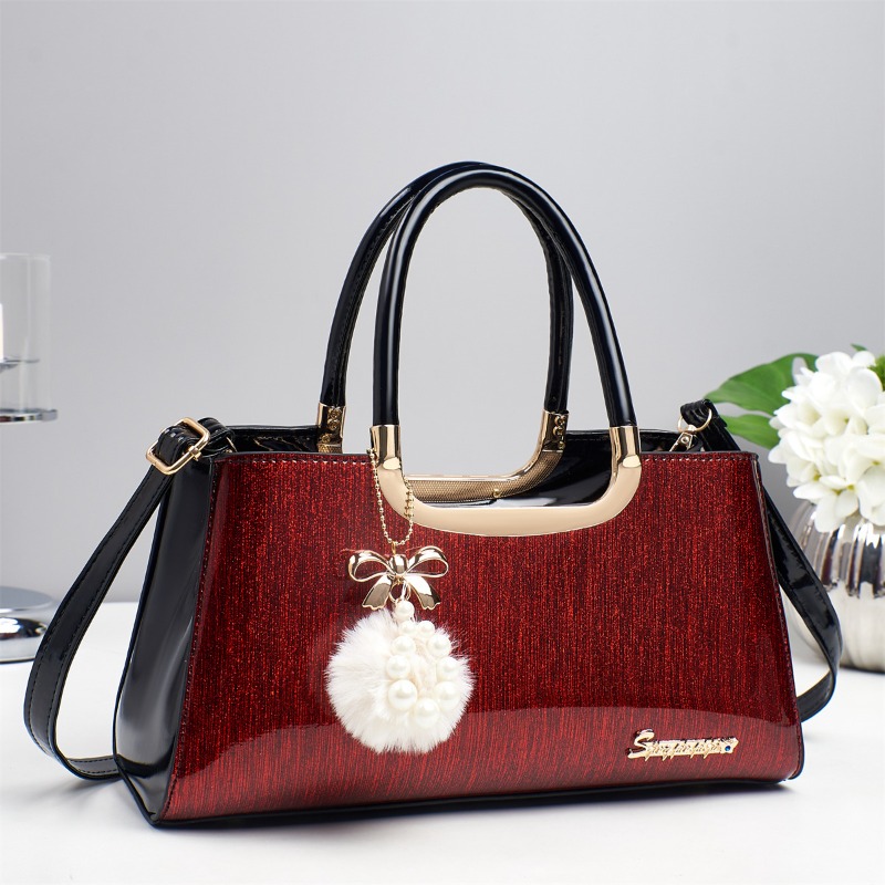 Women Hand Bags Sale - Tasarım Marka Parlak Deri Moda El