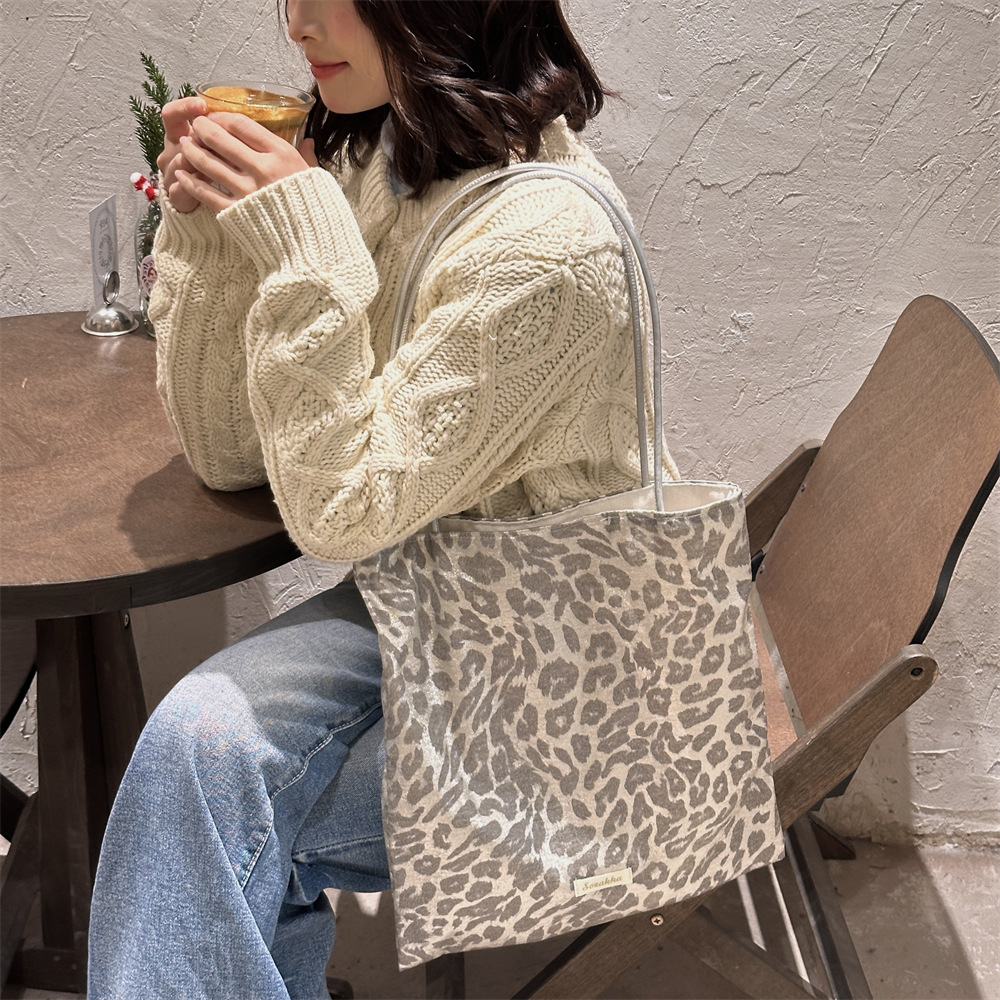 Gümüş Gri Rahat Leopar Desenli - Women Bags Grey incelemesi ve fiyatı