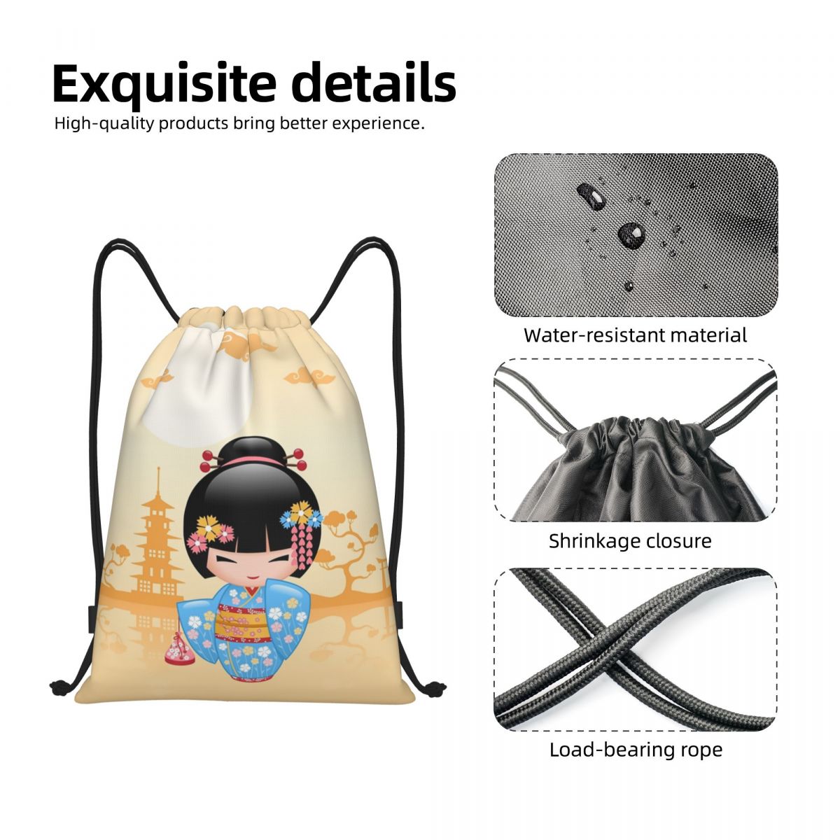 Japon Maiko Kokeshi Bebek İpli - Women Bags Vector incelemesi ve fiyatı