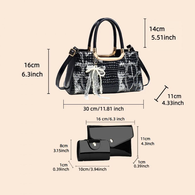 Kadın Çanta Seti, Timsah Desen - Women Bags For Party incelemesi ve fiyatı