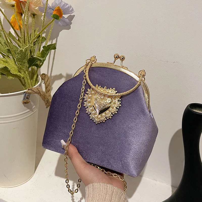 Zincirler Kadife Çerçeve Kalp  - Women Hand Bags Sale incelemesi ve fiyatı
